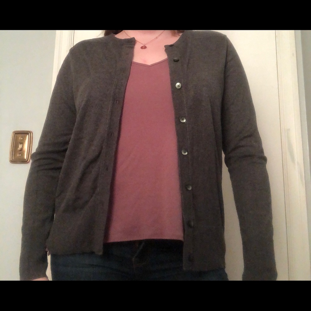 Gray Eddie Bauer Cardigan